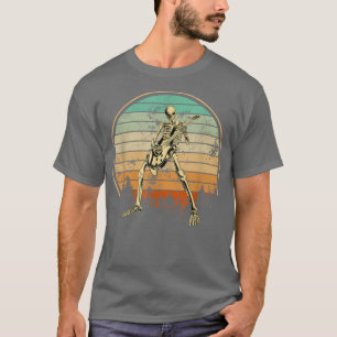 Retro Guitar Player Geschenke - Skelett spielen gu T-Shirt