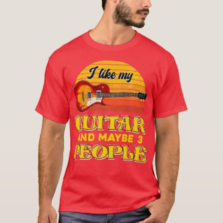 Retro Guitar Player Music Gitarrist Musiker Funny T-Shirt