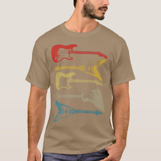 Retro Guitar Player Vintag Gitarrist Bass Bassist T-Shirt