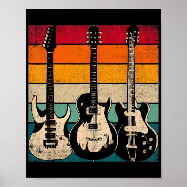 Retro Guitar Poster (Vorne)