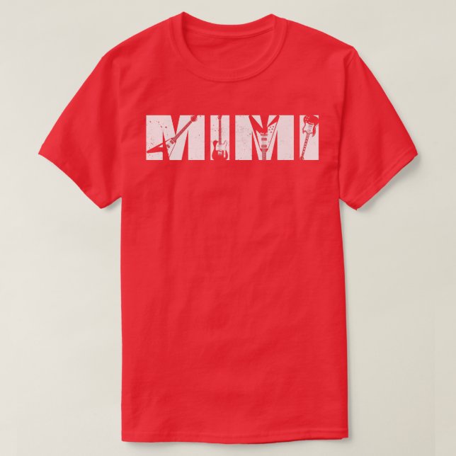 Retro Guitarist Mother Mimi Guitar Mother's Day Mu T-Shirt (Design vorne)