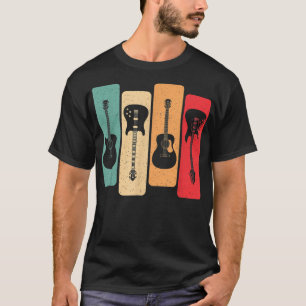 Retro Guitars Guitarist Acoustic Electric Guitar R T-Shirt