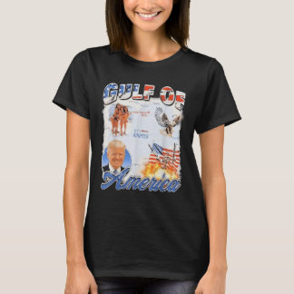 Retro Gulf of US America 2025 American Flag Eagle T-Shirt