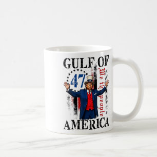 Retro Gulf of US America 2025 American Flag Golf Kaffeetasse
