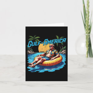 Retro Gulf of US America 2025 American Flag Golf Karte