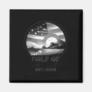 Retro Gulf of US America 2025 American Flag Golf Magnet