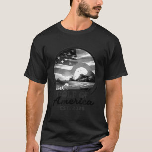 Retro Gulf of US America 2025 American Flag Golf T-Shirt