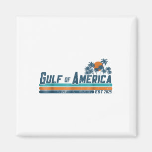 Retro Gulf of US America 2025 American Flag Gulf Magnet