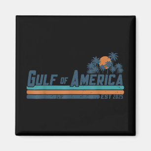 Retro Gulf of US America 2025 American Flag Gulf Magnet