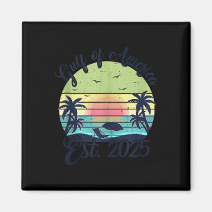 Retro Gulf of US America 2025 American Flag Gulf Magnet
