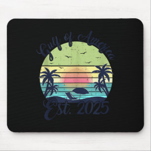 Retro Gulf of US America 2025 American Flag Gulf Mousepad