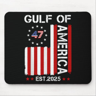 Retro Gulf of US America 2025 American Flag Gulf Mousepad