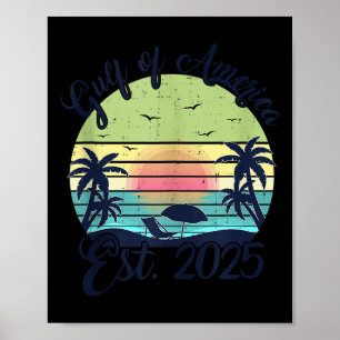 Retro Gulf of US America 2025 American Flag Gulf Poster