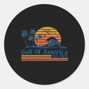 Retro Gulf of US America 2025 Funny Trump Runder Aufkleber