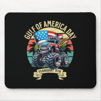Retro Gulf of US America Day 9. Februar USA Fla Mousepad