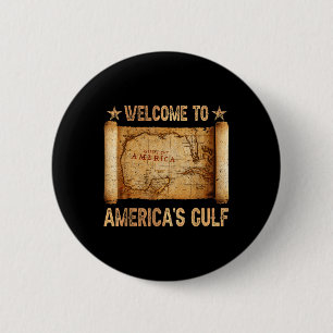 Retro Gulf of US America Est 2025 American Flag Button