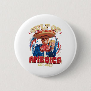Retro Gulf of US America Est 2025 American Flag G Button