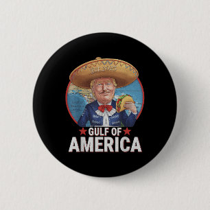 Retro Gulf of US America Est 2025 American Flag G Button