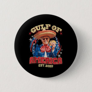 Retro Gulf of US America Est 2025 American Flag G Button