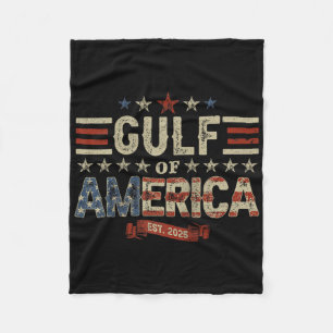 Retro Gulf of US America Est 2025 American Flag G Fleecedecke