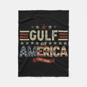 Retro Gulf of US America Est 2025 American Flag G Fleecedecke