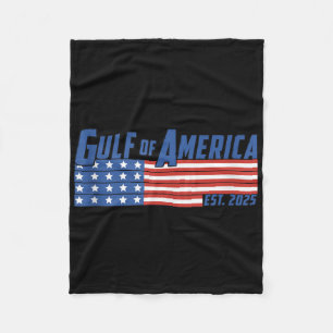 Retro Gulf of US America Est 2025 American Flag G Fleecedecke