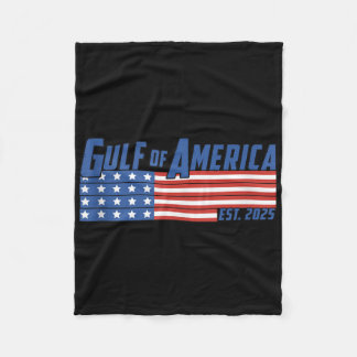 Retro Gulf of US America Est 2025 American Flag G Fleecedecke