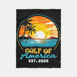 Retro Gulf of US America Est 2025 American Flag G Fleecedecke