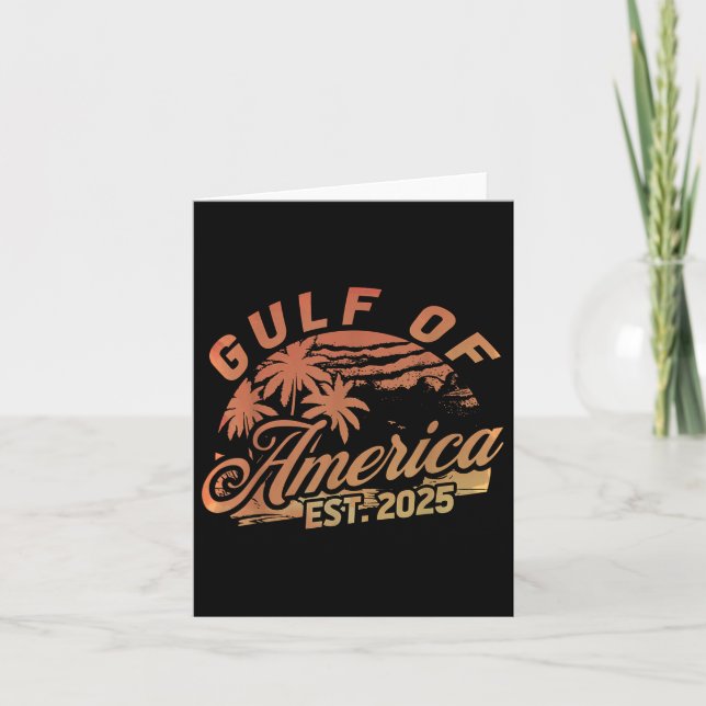 Retro Gulf of US America Est 2025 American Flag G Karte (Vorderseite)