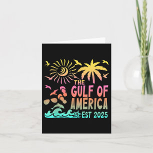 Retro Gulf of US America Est 2025 American Flag G Karte