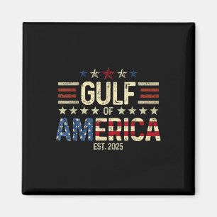 Retro Gulf of US America Est 2025 American Flag G Magnet