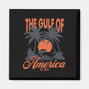 Retro Gulf of US America Est 2025 American Flag G Magnet