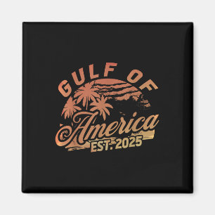 Retro Gulf of US America Est 2025 American Flag G Magnet
