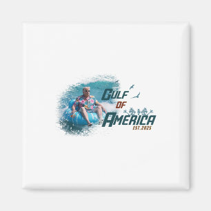 Retro Gulf of US America Est 2025 American Flag G Magnet