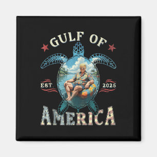 Retro Gulf of US America Est 2025 American Flag G Magnet