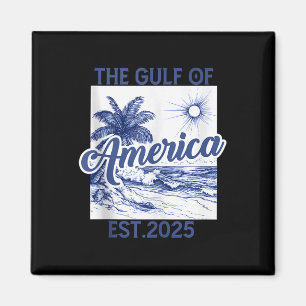 Retro Gulf of US America Est 2025 American Flag G Magnet