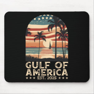 Retro Gulf of US America Est 2025 American Flag G Mousepad