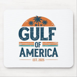 Retro Gulf of US America Est 2025 American Flag G Mousepad