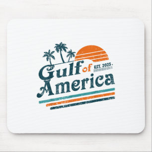 Retro Gulf of US America Est 2025 American Flag G Mousepad
