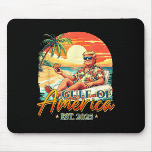 Retro Gulf of US America Est 2025 American Flag G Mousepad
