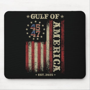 Retro Gulf of US America Est 2025 American Flag G Mousepad