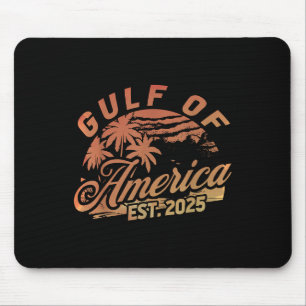 Retro Gulf of US America Est 2025 American Flag G Mousepad
