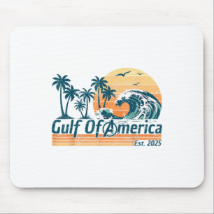 Retro Gulf of US America Est 2025 American Flag G Mousepad