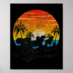 Retro Gulf of US America Est 2025 American Flag G Poster