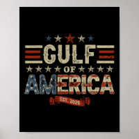 Retro Gulf of US America Est 2025 American Flag G