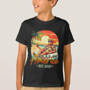 Retro Gulf of US America Est 2025 American Flag G T-Shirt
