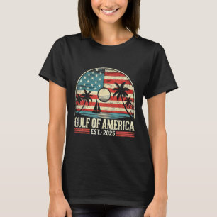 Retro Gulf of US America Est 2025 American Flag G T-Shirt