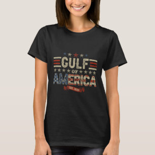 Retro Gulf of US America Est 2025 American Flag G T-Shirt