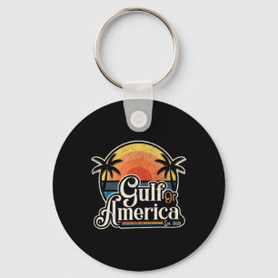 Retro Gulf of US America Est 2025 American Flag L Schlüsselanhänger