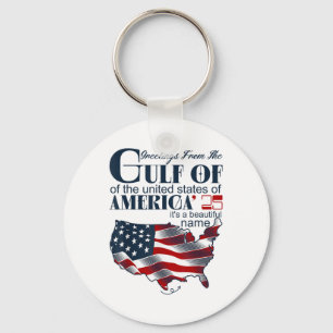 Retro Gulf of US America Funny Golf of Mexico Jul Schlüsselanhänger